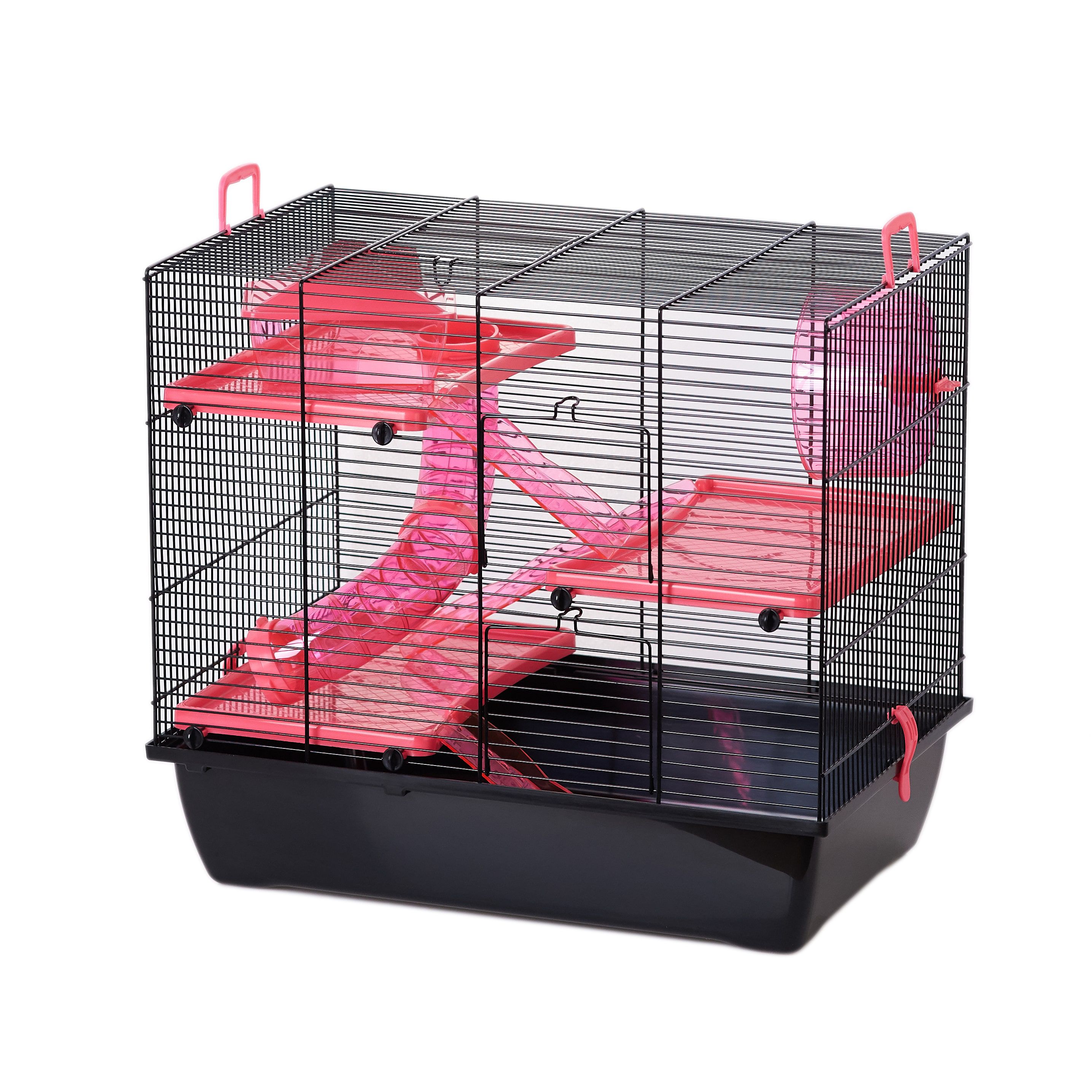 Hamsterkooi Delin Flamingo - Roze/Zwart - 50 x 33 x 45.5 cm