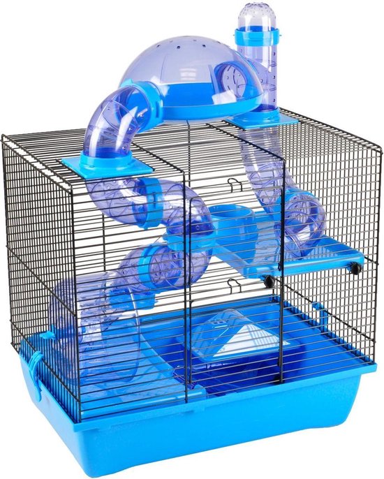 Hamsterkooi Zeno - Blauw - 42 x 29 x 50 cm