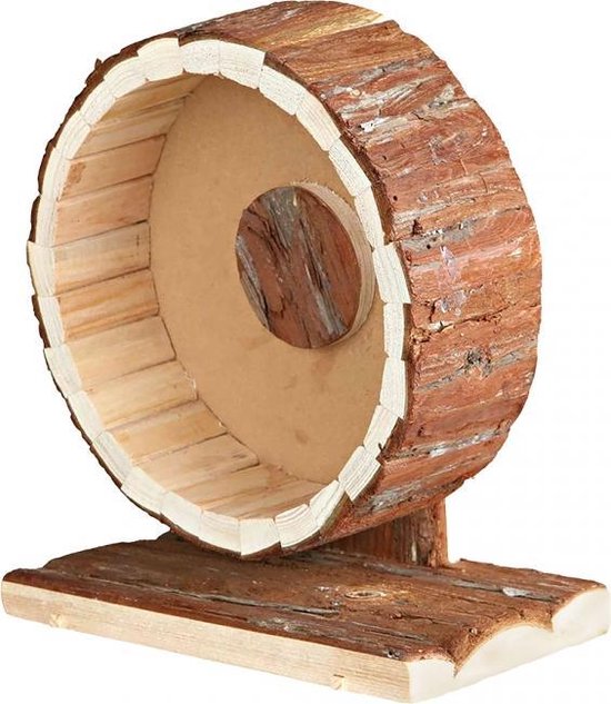 Houten looprad in schors Houtkleurig 20x12x22,5cm